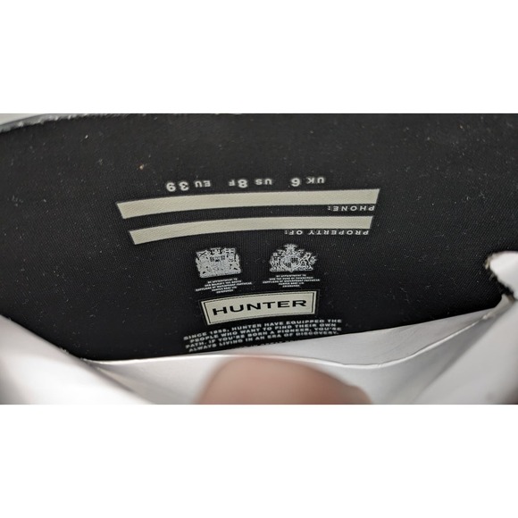 Hunter Original Tall Gloss Womens Black Rain Boots Sz 8 - Like NEW - Picture 4 of 8